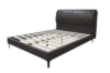 Picture of SORENA Genuine Leather Bed Frame in Queen/Eastern King Size (Dark Brown)