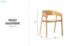 Picture of REPLICA COVER Solid White Oak Armchair