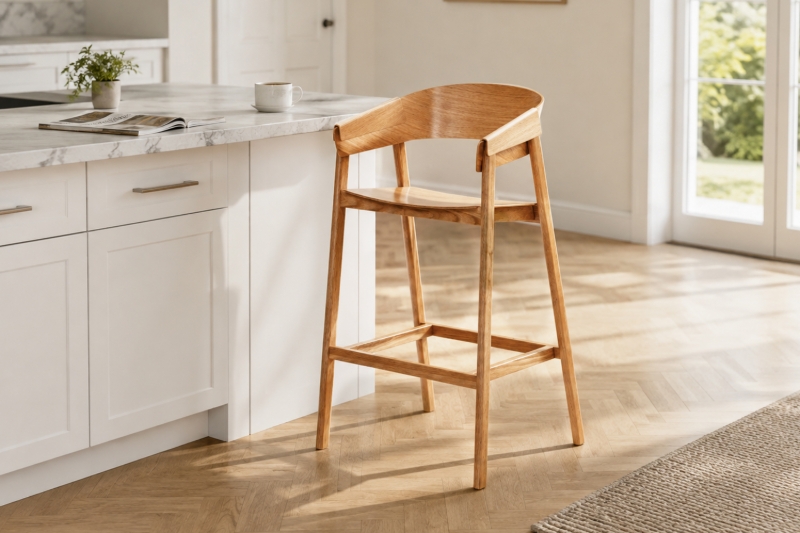 Picture of REPLICA COVER Solid White Oak Bar Chair