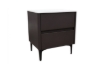 Picture of SORENA 2-Drawer Sintered Stone Top Nightstand (Dark Brown)