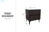 Picture of SORENA 2-Drawer Sintered Stone Top Nightstand (Dark Brown)