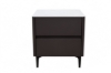 Picture of SORENA 2-Drawer Sintered Stone Top Nightstand (Dark Brown)