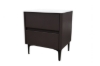 Picture of SORENA 2-Drawer Sintered Stone Top Nightstand (Dark Brown)
