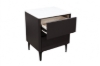 Picture of SORENA 2-Drawer Sintered Stone Top Nightstand (Dark Brown)