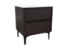 Picture of SORENA 2-Drawer Sintered Stone Top Nightstand (Dark Brown)