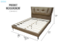 Picture of HALMON Genuine Leather Bed Frame in Queen/Eastern King Size