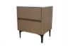 Picture of HALMON 2-Drawer Sintered Stone Top Nightstand (Brown)