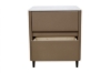 Picture of HALMON 2-Drawer Sintered Stone Top Nightstand (Brown)