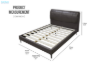 Picture of SORENA Genuine Leather Bed Frame (Dark Brown) - Queen Size