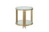 Picture of CAELO 2PC D19.5" Glass Top Coffee Table (Gold)