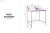 Picture of MIRAYA 31.5" Desk (Pink&White)