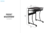 Picture of BRUNT 23.5" Mobile Desk with Pull-Out Keyboard Tray & Wheels