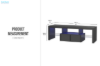 Picture of KYNOX 55" TV Stand with Power Outlets, Multi-Color LED Lights, Concealed Storage Cabinet & Adjustable Glass Shelves (Black)