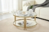Picture of CAELO D31.5" Glass Top Coffee Table (Gold)