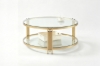 Picture of CAELO D31.5" Glass Top Coffee Table (Gold)