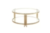Picture of CAELO D31.5" Glass Top Coffee Table (Gold)