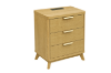 Picture of CALVEN 3-Drawer Nightstand with Dual Power Outlets & USB Ports (Oak)