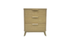 Picture of CALVEN 3-Drawer Nightstand with Dual Power Outlets & USB Ports (Oak)