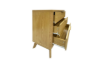 Picture of CALVEN 3-Drawer Nightstand with Dual Power Outlets & USB Ports (Oak)