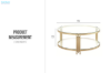 Picture of CAELO D31.5" Glass Top Coffee Table (Gold)